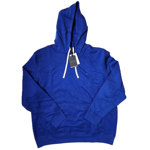 Tommy Hilfiger Men’s Hoodie – 2XL Blue | Classic Logo Pullover Sweatshirt - Picture 1 of 8